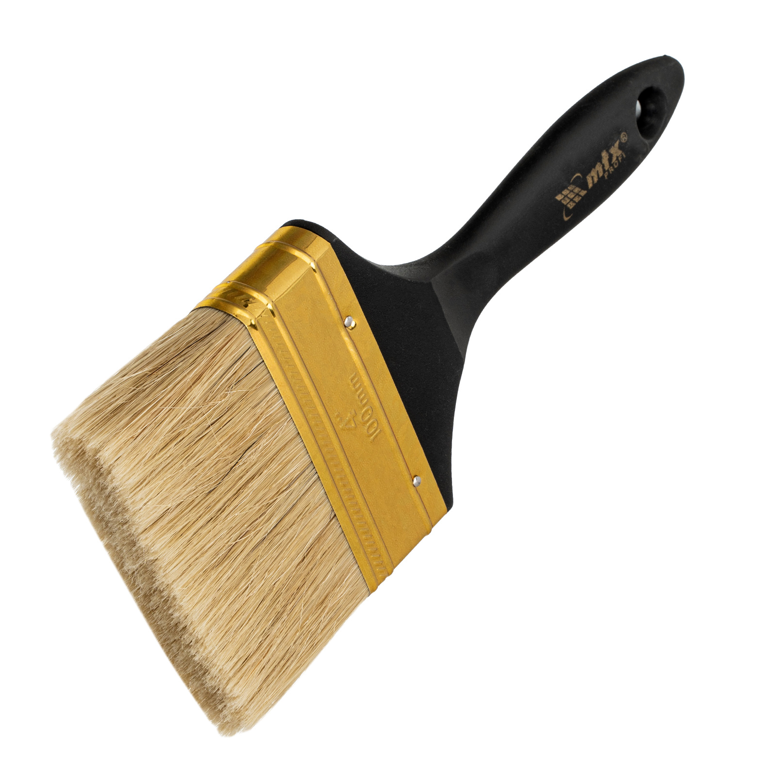 Кисть плоская 'Профи' 4', натуральная щетина, пластмассовая ручка