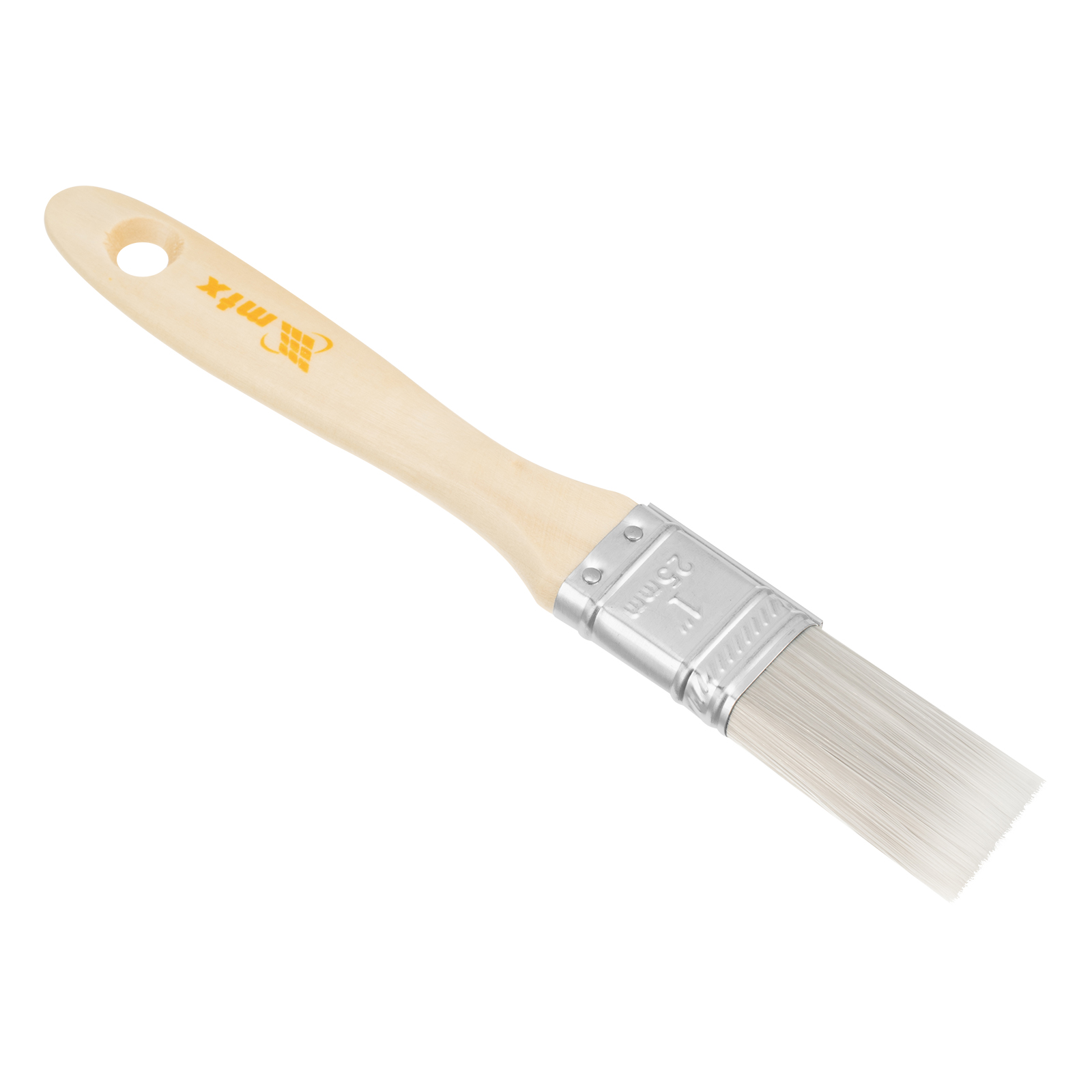 Кисть плоская для лаков 'Евро' 1', искусственная щетина, деревянная ручка