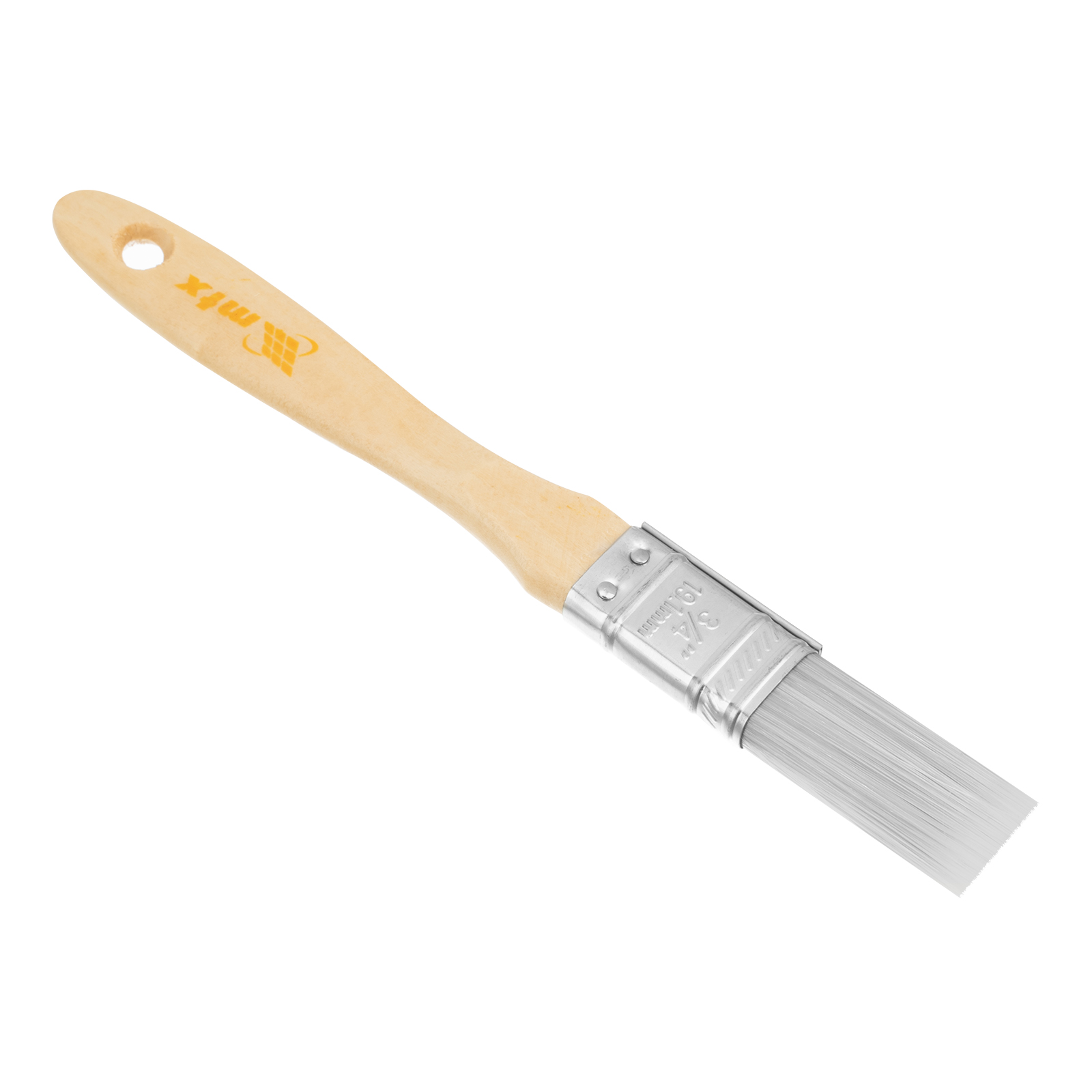 Кисть плоская для лаков 'Евро' 3/4', искусственная щетина, деревянная ручка