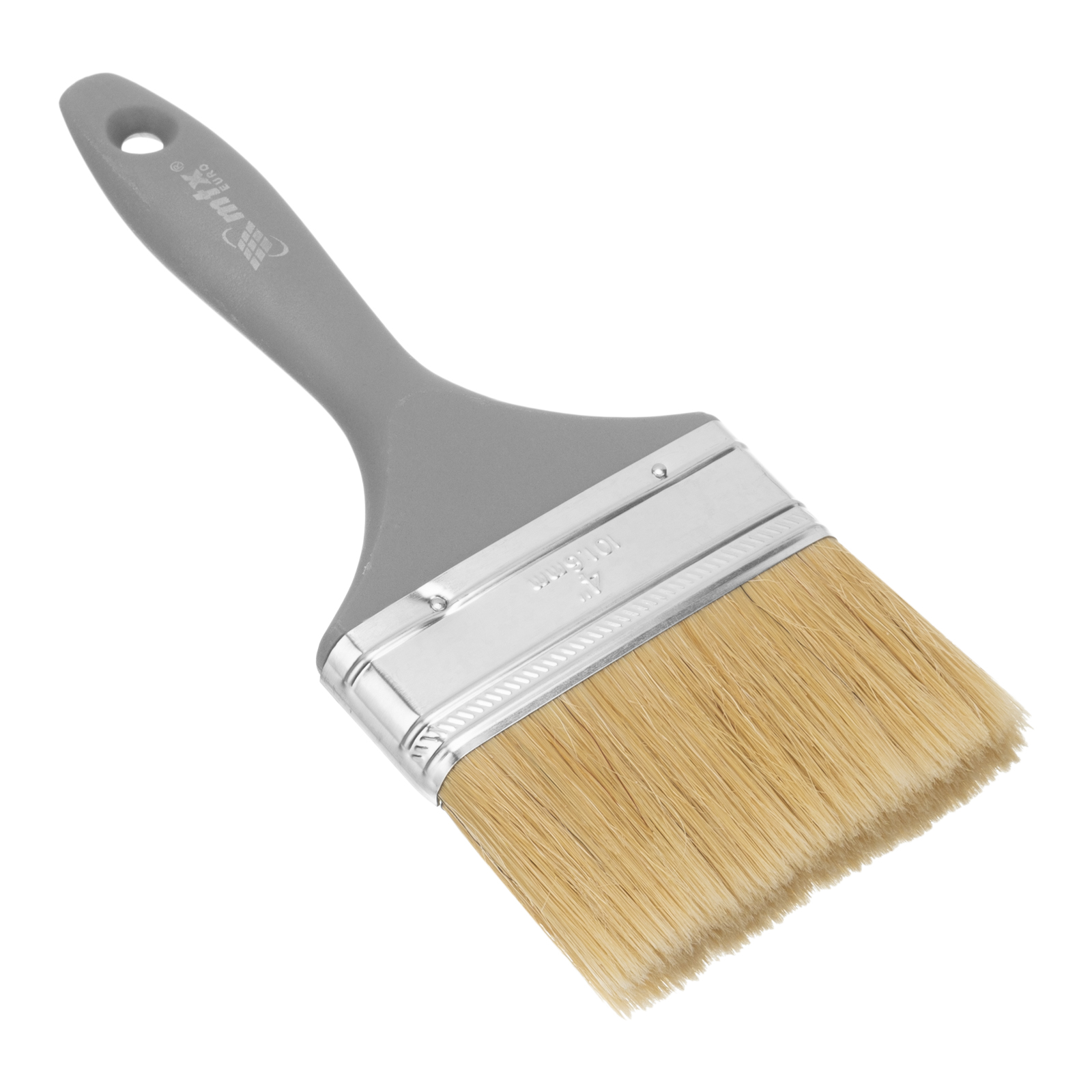 Кисть плоская 'Евро' 4', натуральная щетина, пластмассовая ручка