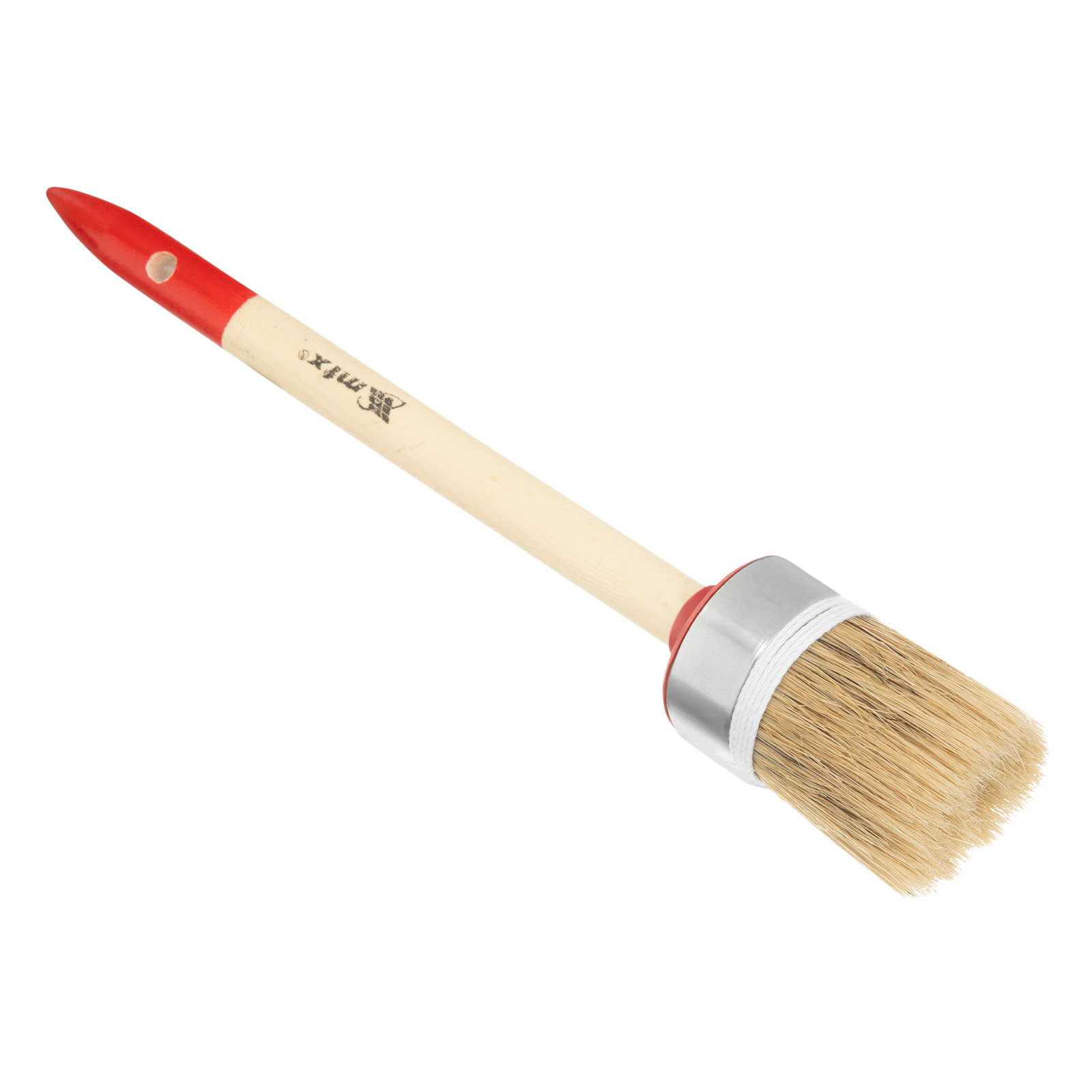 Кисть круглая Профи №8 (35 мм), натуральная щетина, деревянная ручка