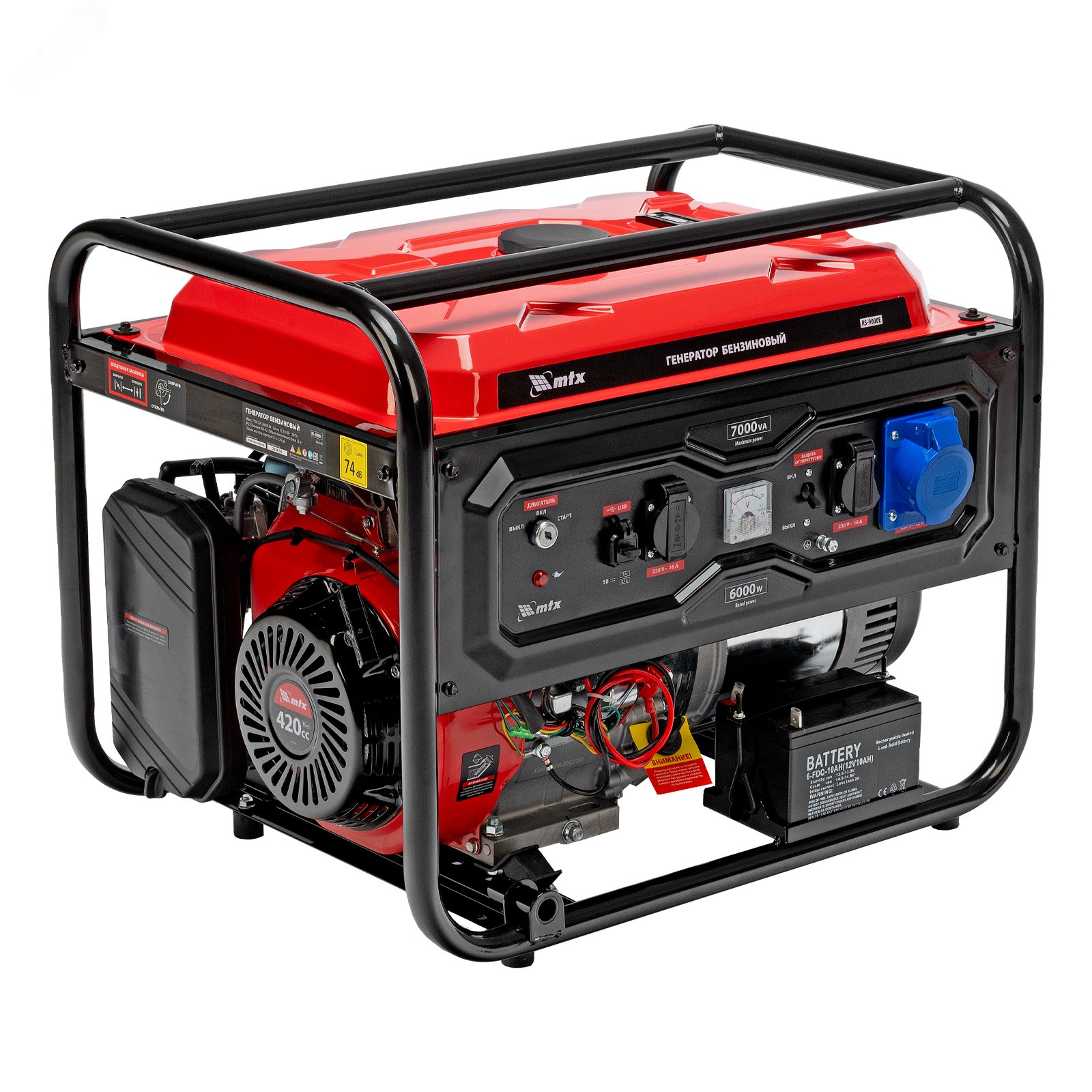 Изображение товара Генератор бензиновый RS-9000E, 7 кВт, 230В, электростартер (шт)