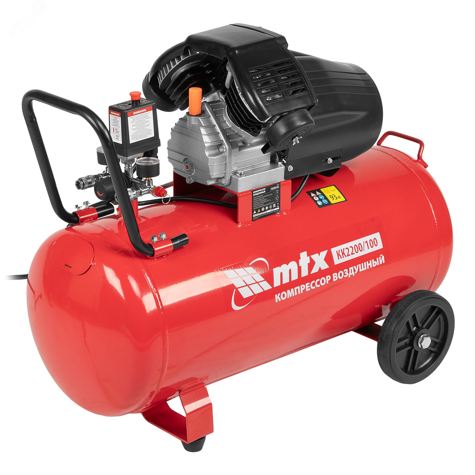 Изображение товара MTX KK-2200/100 компрессор масляный 2,2 кВт 350 л/мин 100 л