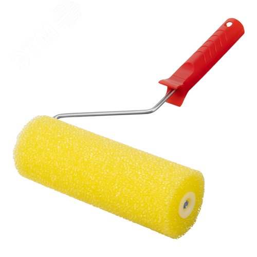 Изображение товара Валик 'СТРУКТУРНЫЙ' поролоновый с ручкой, 'шероховатый', 230 мм, D - 80 мм, D ручки - 6 мм (шт)
