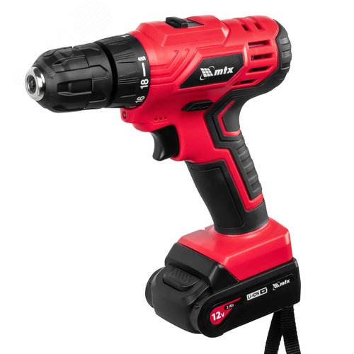 Дрель-шуруповерт аккумуляторная MCDL-12-02, Li-Ion, 12 В, 2 акк. - фото 1