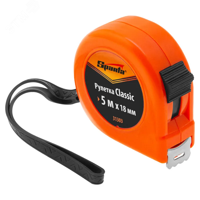 Изображение товара Рулетка Sparta Classic 5 м х 18 мм с пластиковым корпусом для дома и работы