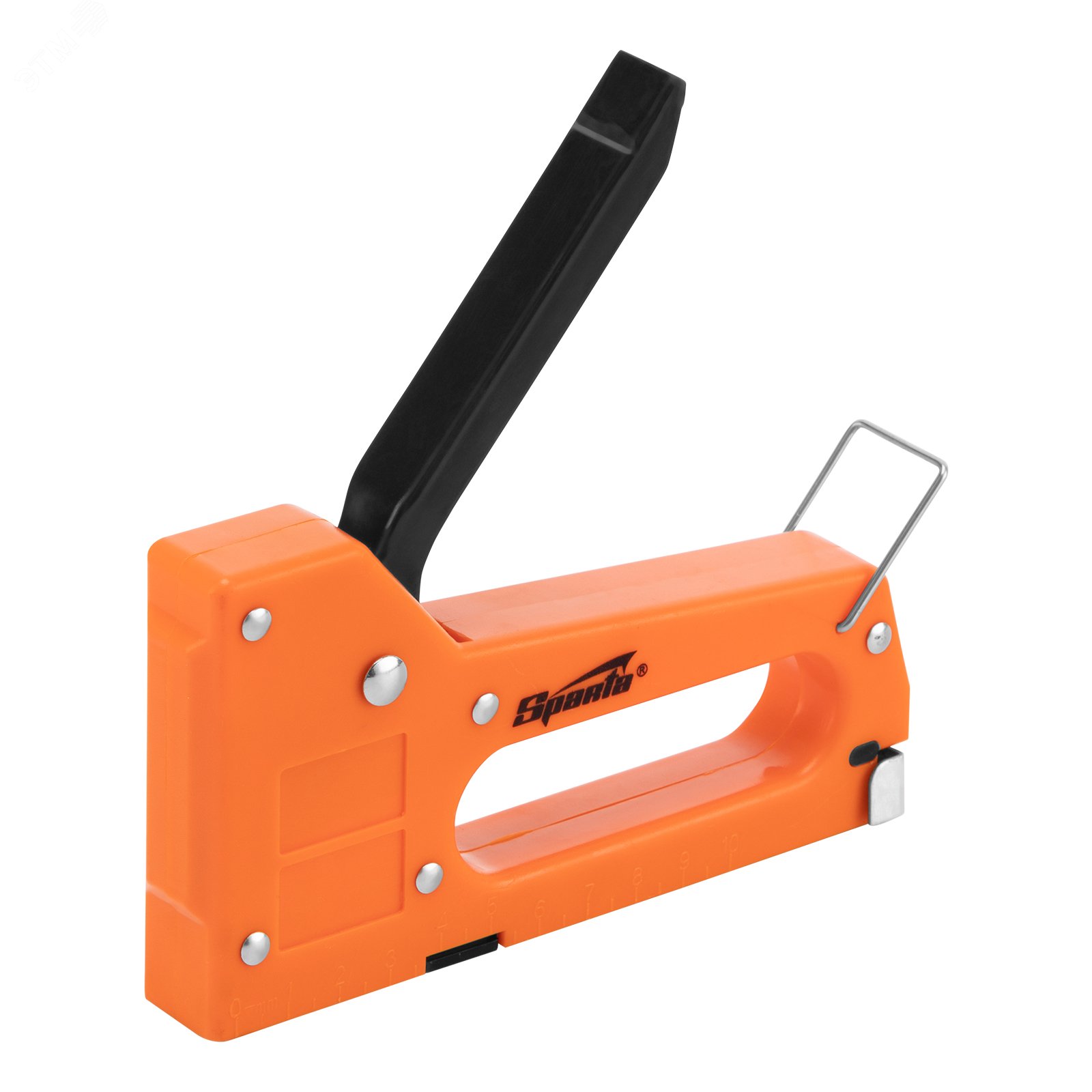 Изображение товара Степлер мебельный пластиковый, со скобами 100 шт, тип скобы 53, 4-8 мм (шт)