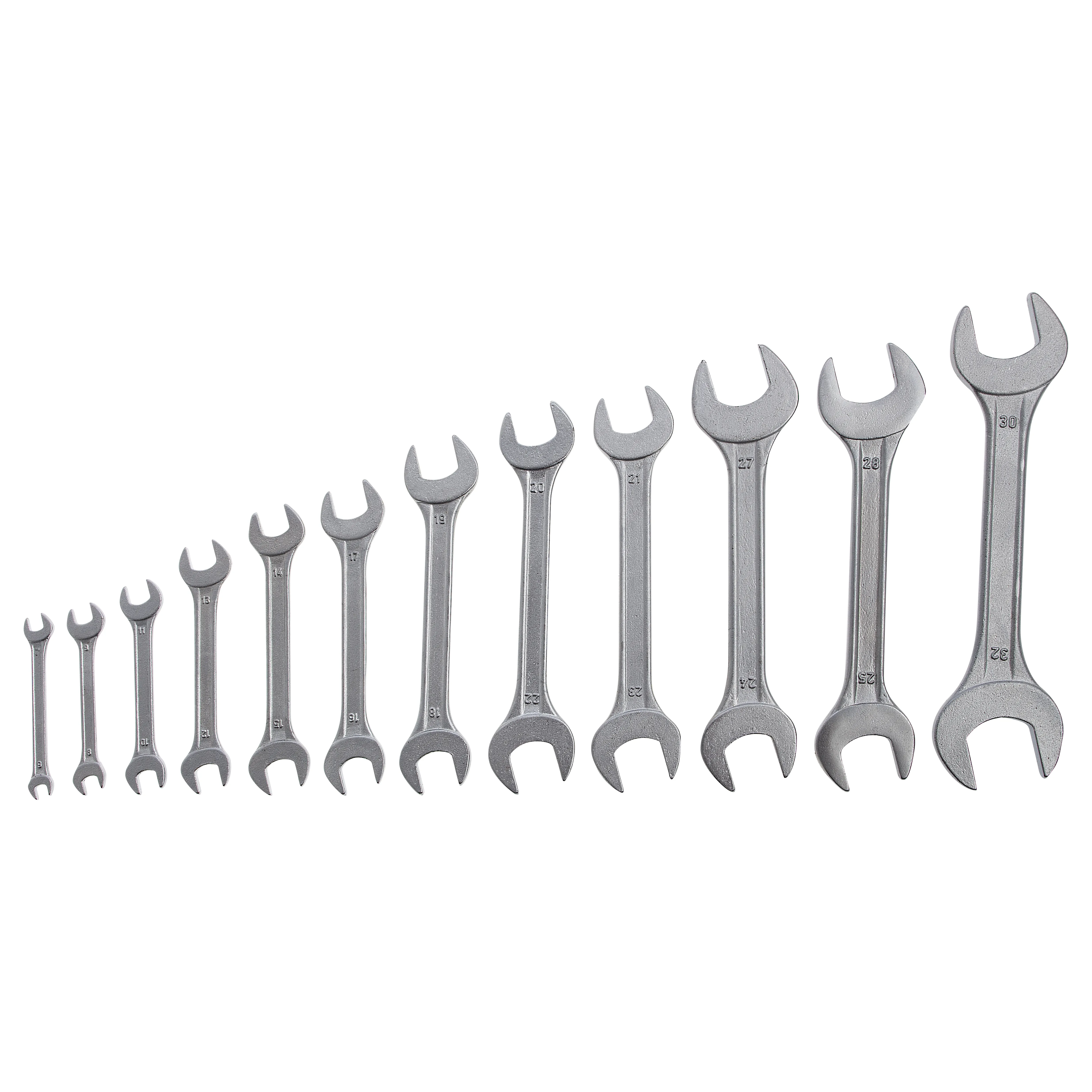Набор ключей рожковых, 6x32 мм, 12 шт., хромированные