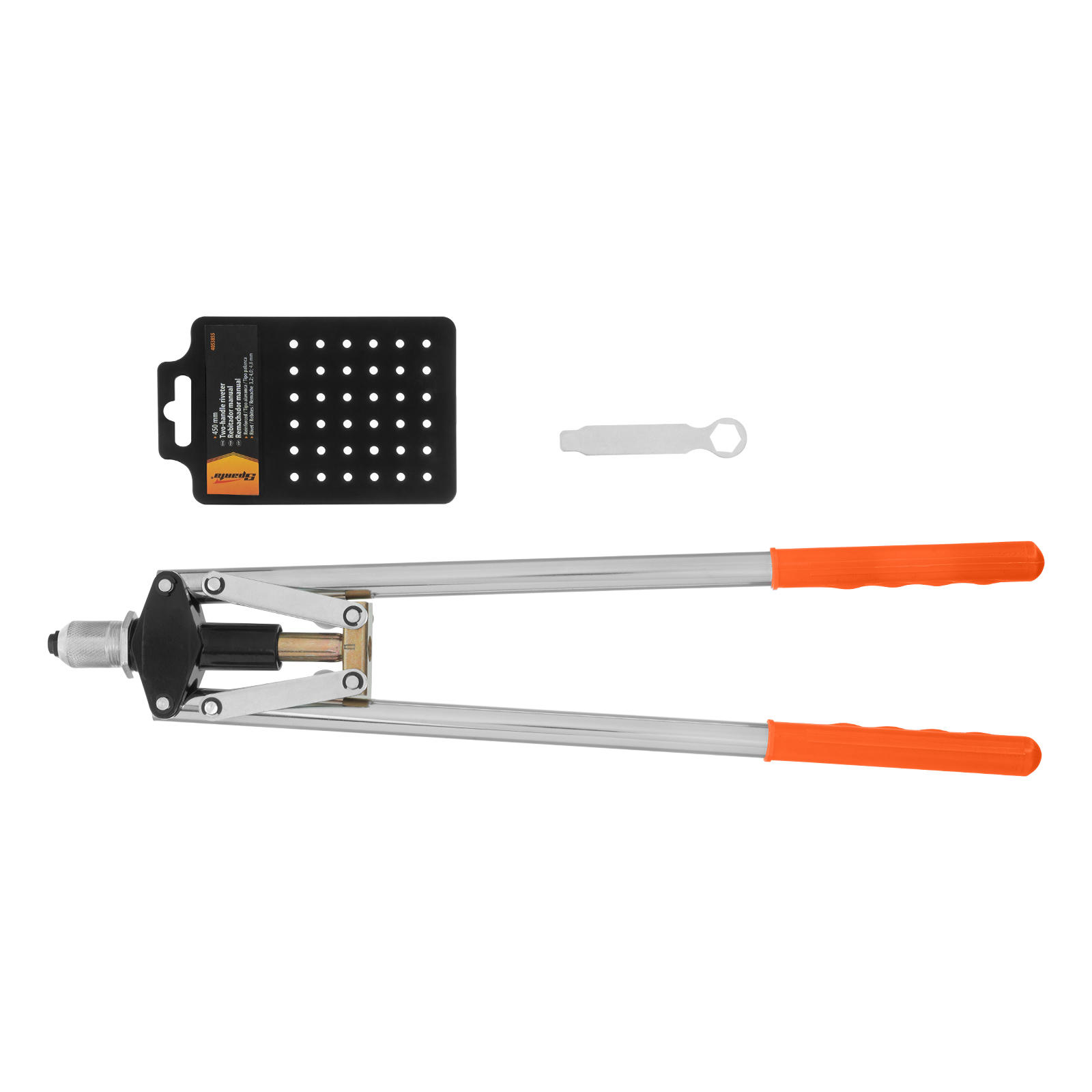 Заклепочник, 450 мм, двуручный, усиленный, заклепки 3,2-4,0-4,8 мм