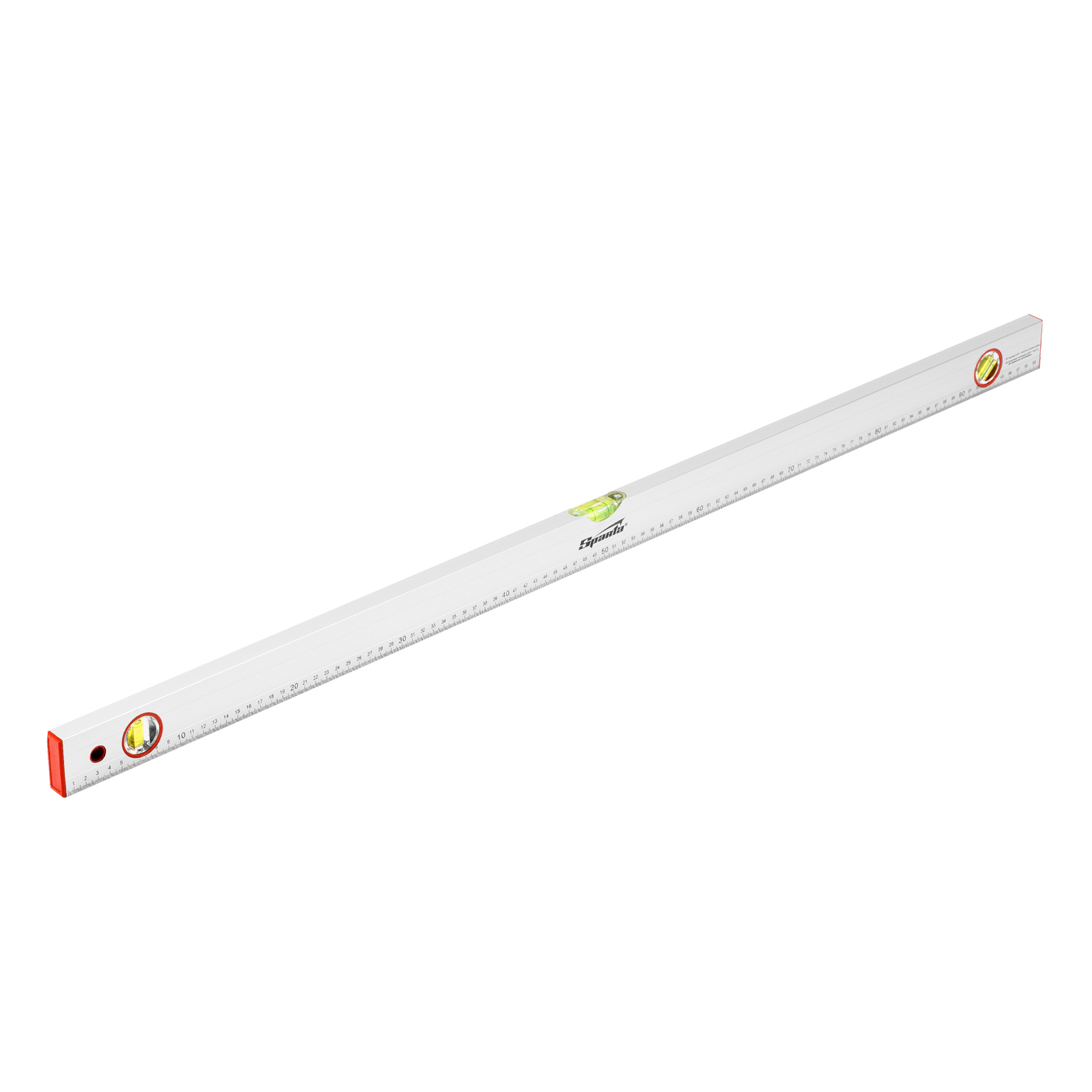 Уровень алюминиевый, 1000 мм, 3 глазка, линейка