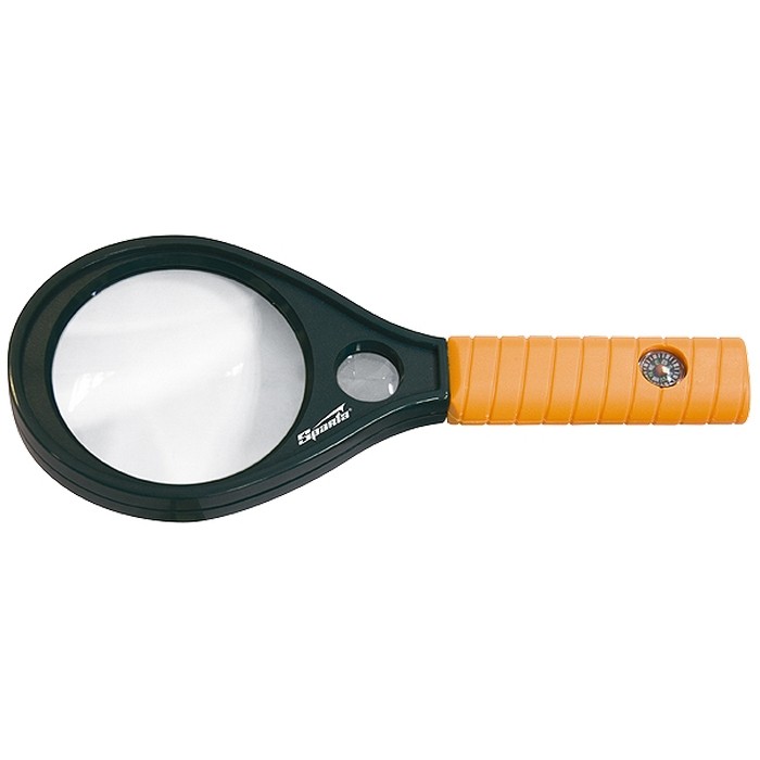 Лупа 4-х и 6-кратная, D 70 и 20 мм, с рукояткой