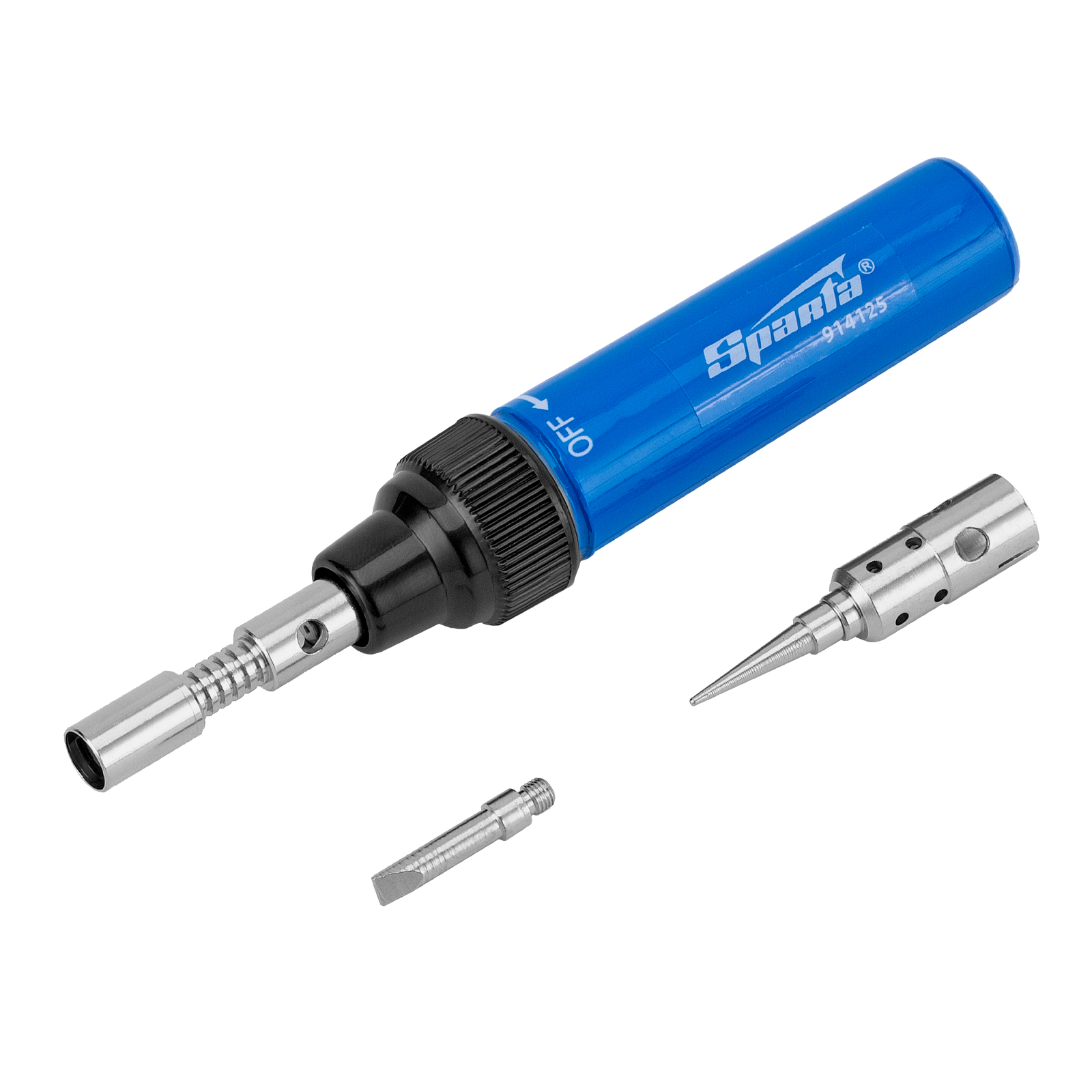 Горелка газовая, тип 'Карандаш', 2 насадки для пайки, 130 мм