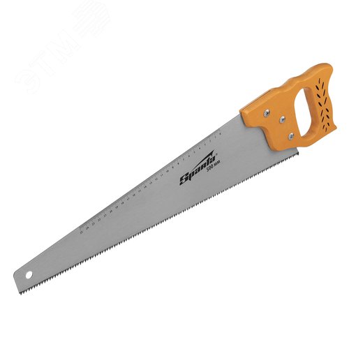 Изображение товара Ножовка по дереву, 500 мм, 7-8 ТРI, каленый зуб, линейка, деревянная рукоятка (шт)