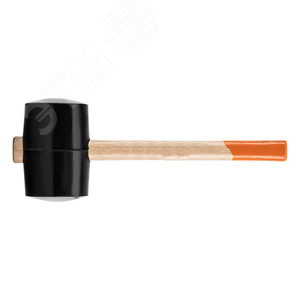 Киянка резиновая, 1130 г, черная резина, деревянная рукоятка - фото 2