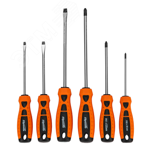 Изображение товара Набор отверток Point на полке, 6 шт., PH + SL, HCS, 2к рукоятка (набор)