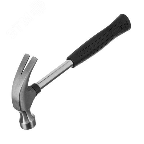 Изображение товара Молоток-гвоздодер, 450 г, боек 27 мм, металлическая трубчатая обрезиненная рукоятка (шт)