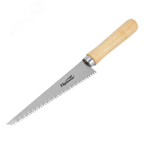 Изображение товара Ножовка по гипсокартону, 180 мм, деревянная рукоятка (шт)
