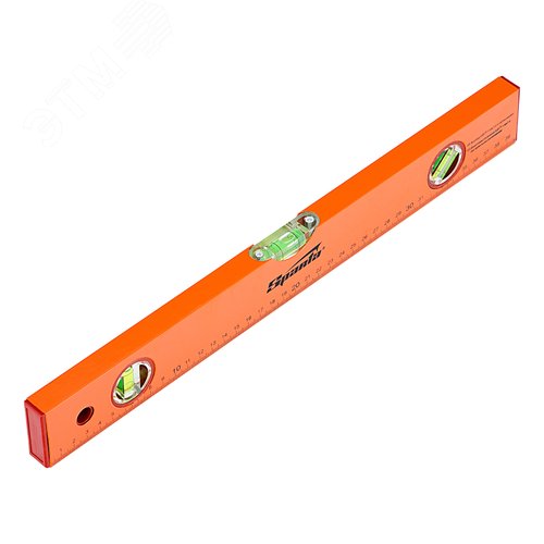 Изображение товара Уровень алюминиевый, 400 мм, 3 глазка, желтый, линейка (шт)