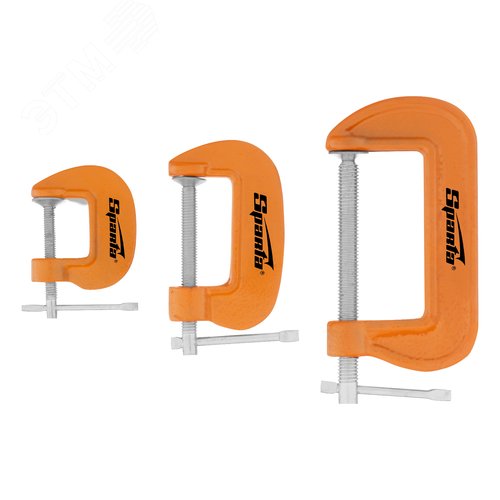 Изображение товара Набор: струбцины G-образные, 3 шт., 25-50-75 мм (шт)