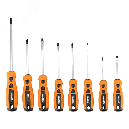 Изображение товара Набор отверток + пластмассовый бокс, 8 шт., PH + SL, СrV, 2к рукоятка (шт)