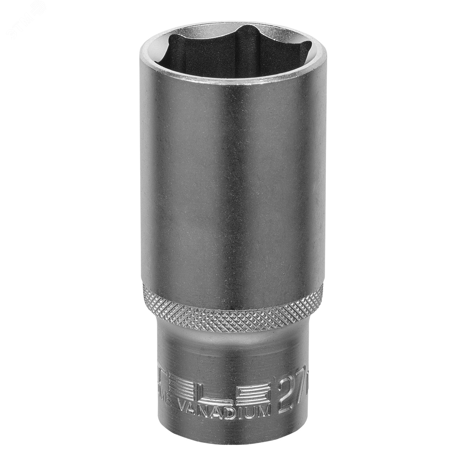 Изображение товара Головка торцевая удлиненная 27 мм CrV под квадрат 1/2'' 6-гранная