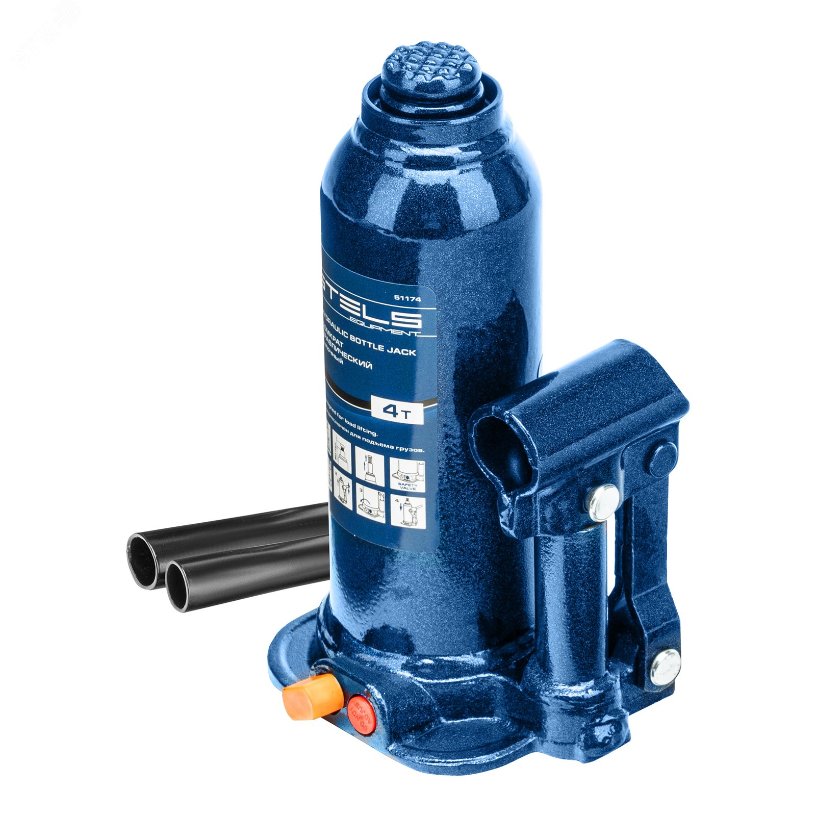Изображение товара Домкрат гидравлический бутылочный, 4 т, h подъема 188-363 мм, в пласт. кейсе (шт)