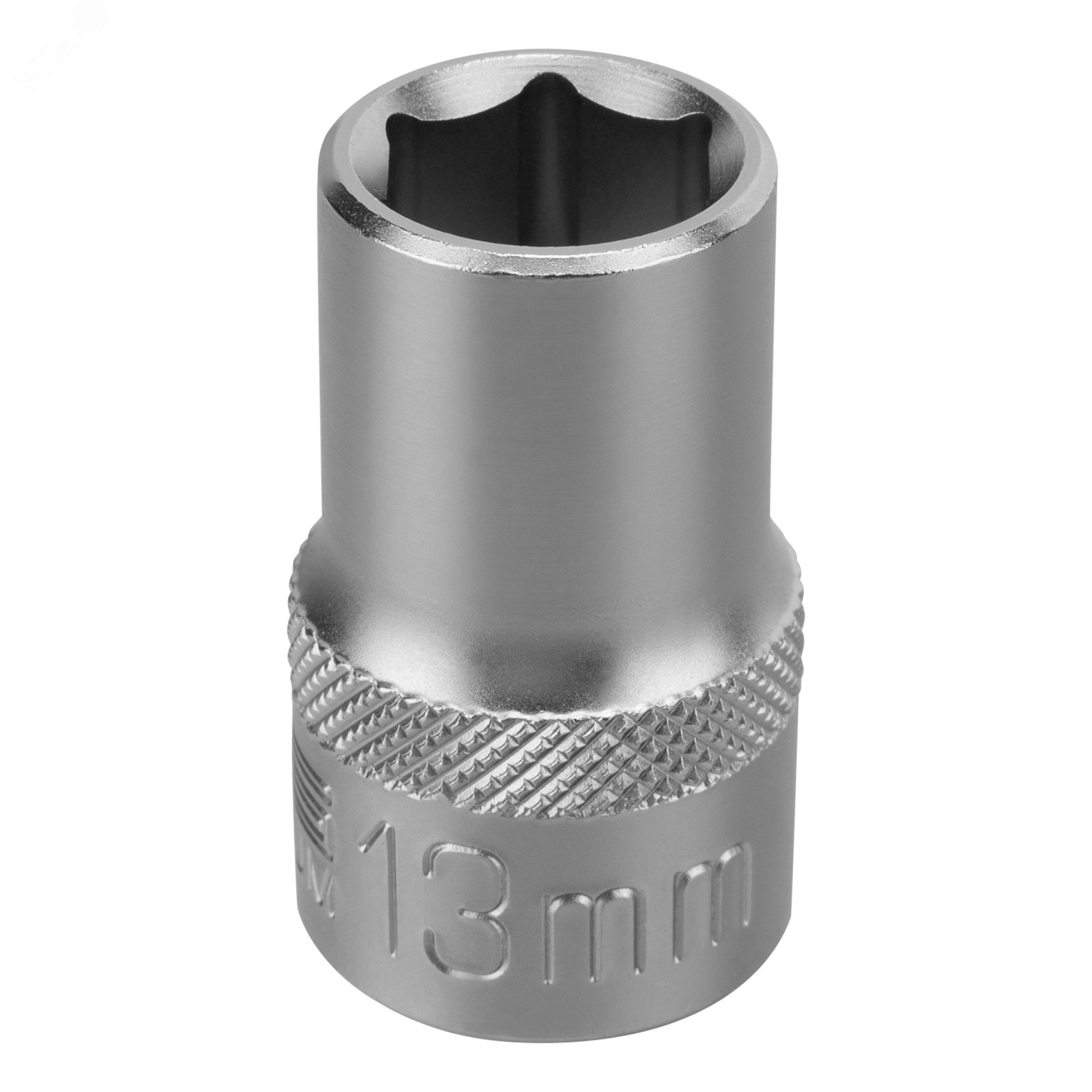 Изображение товара Головка торцевая 13 мм 6-гранная из CrV под квадрат 1/2 для ремонта и обслуживания