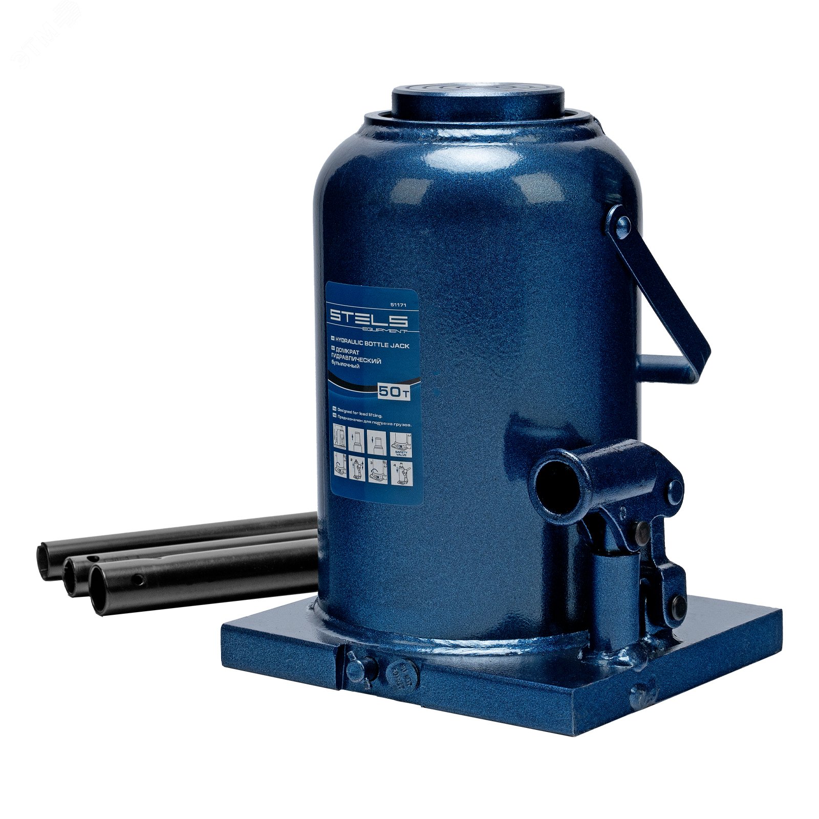 Изображение товара Домкрат гидравлический бутылочный, 50 т, h подъема 280-450 мм (шт)