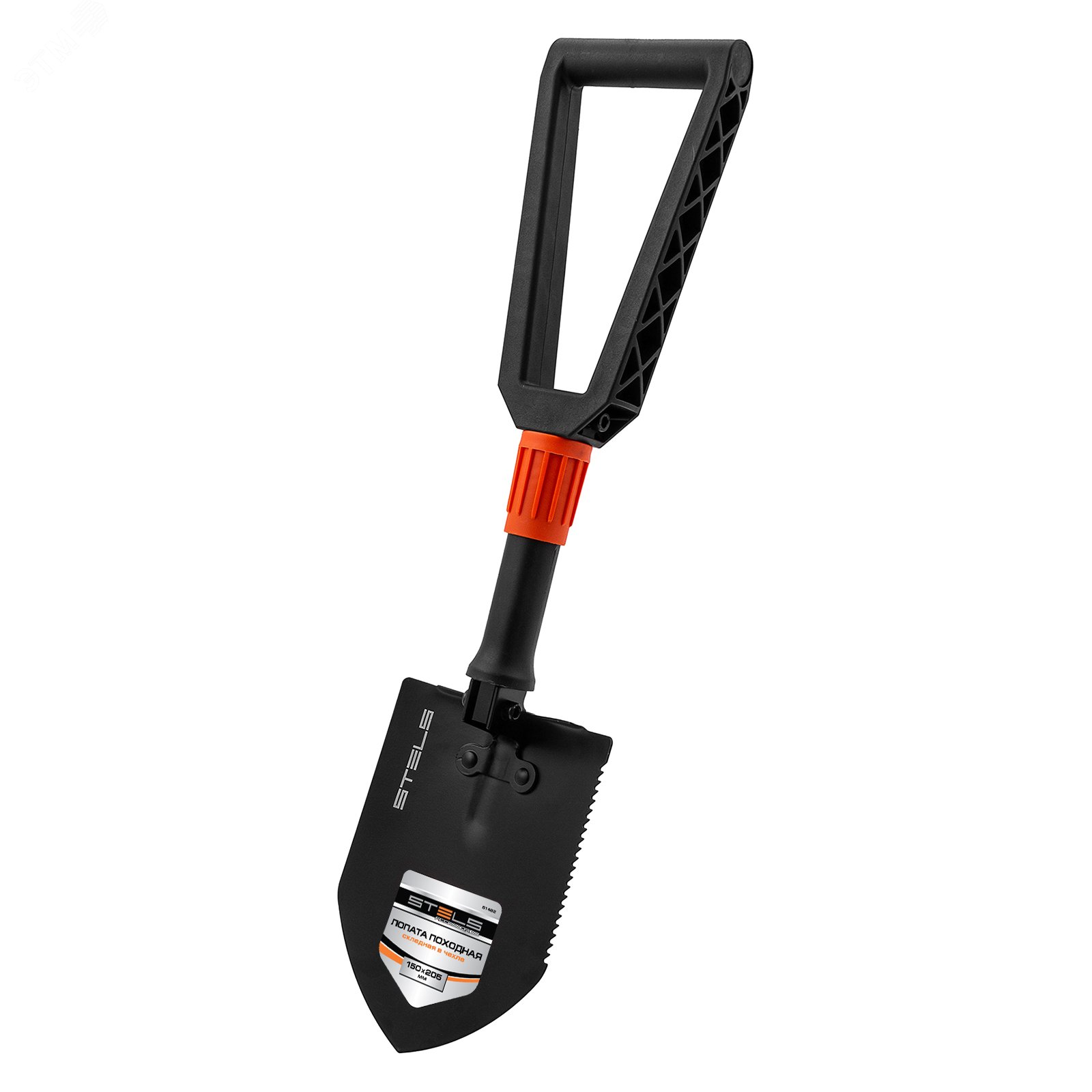 Изображение товара Складная походная лопата 150х205х253-590 мм пластик рукоятка в чехле