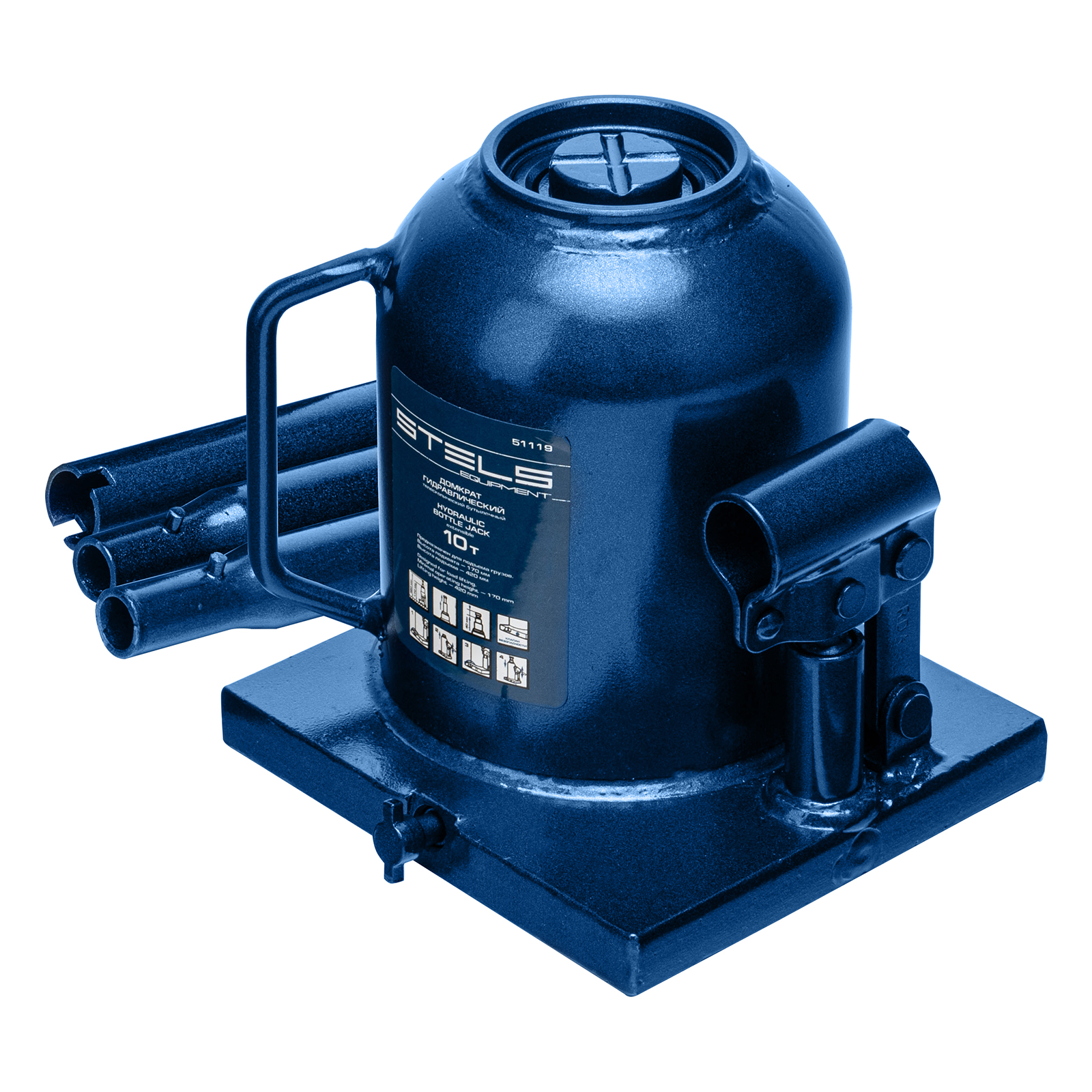 Домкрат гидравлический бутылочный телескопический, 10 т, h подъема 170-430 мм
