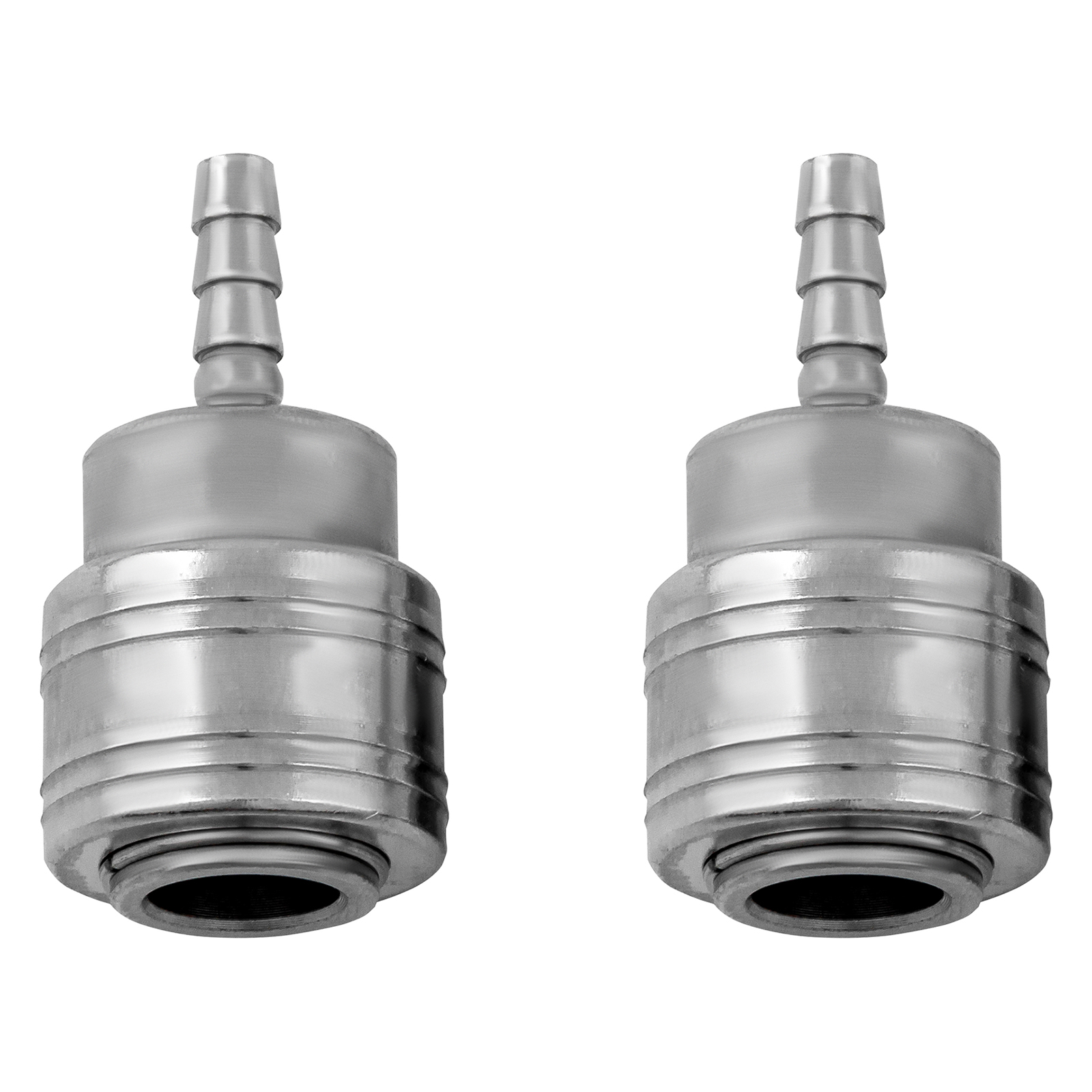 Муфта универсальная быстросъемная (мама), со штуцером елка под шланг 6 мм, 2 шт.