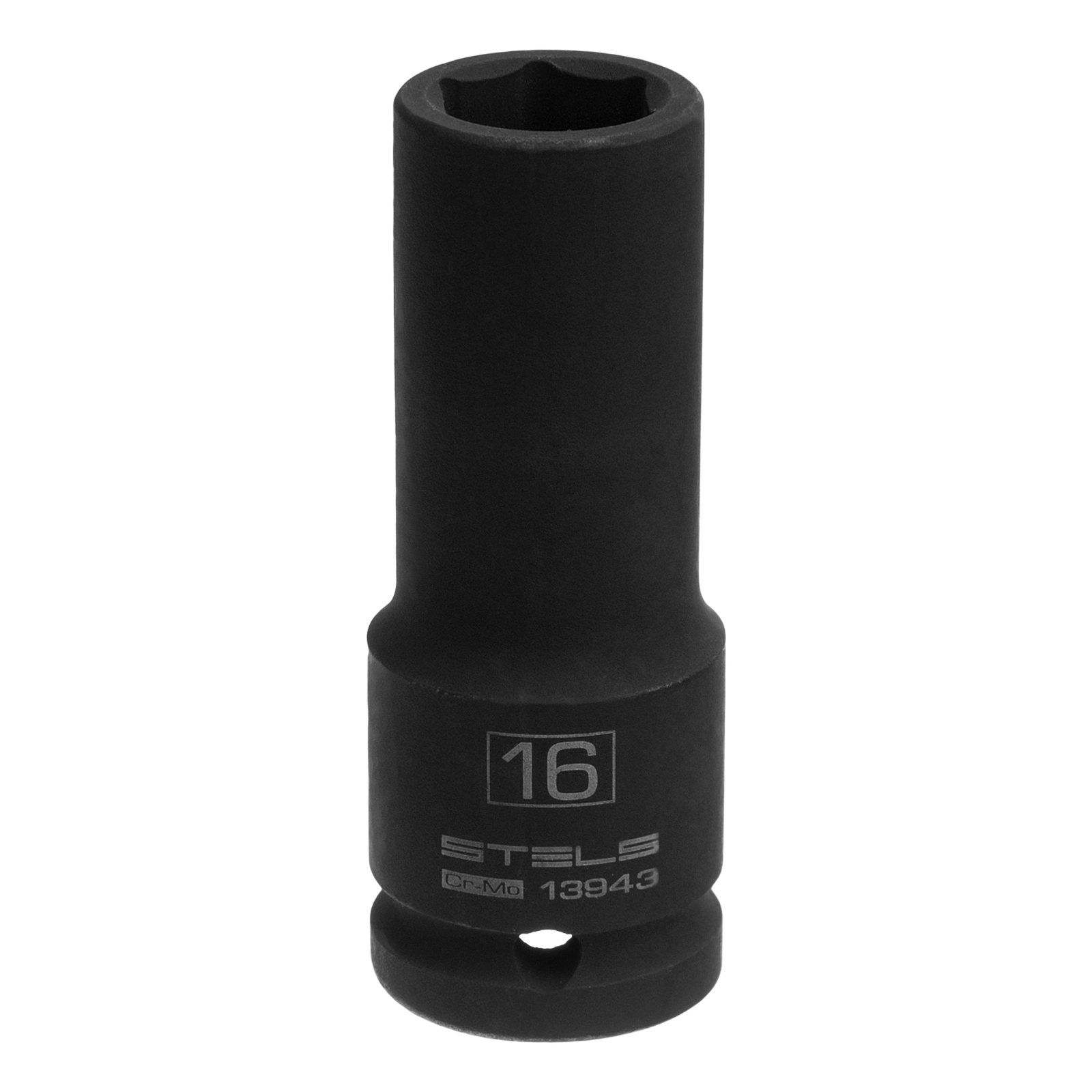 Головка ударная удлиненная шестигранная, 16 мм, 1/2', CrMo