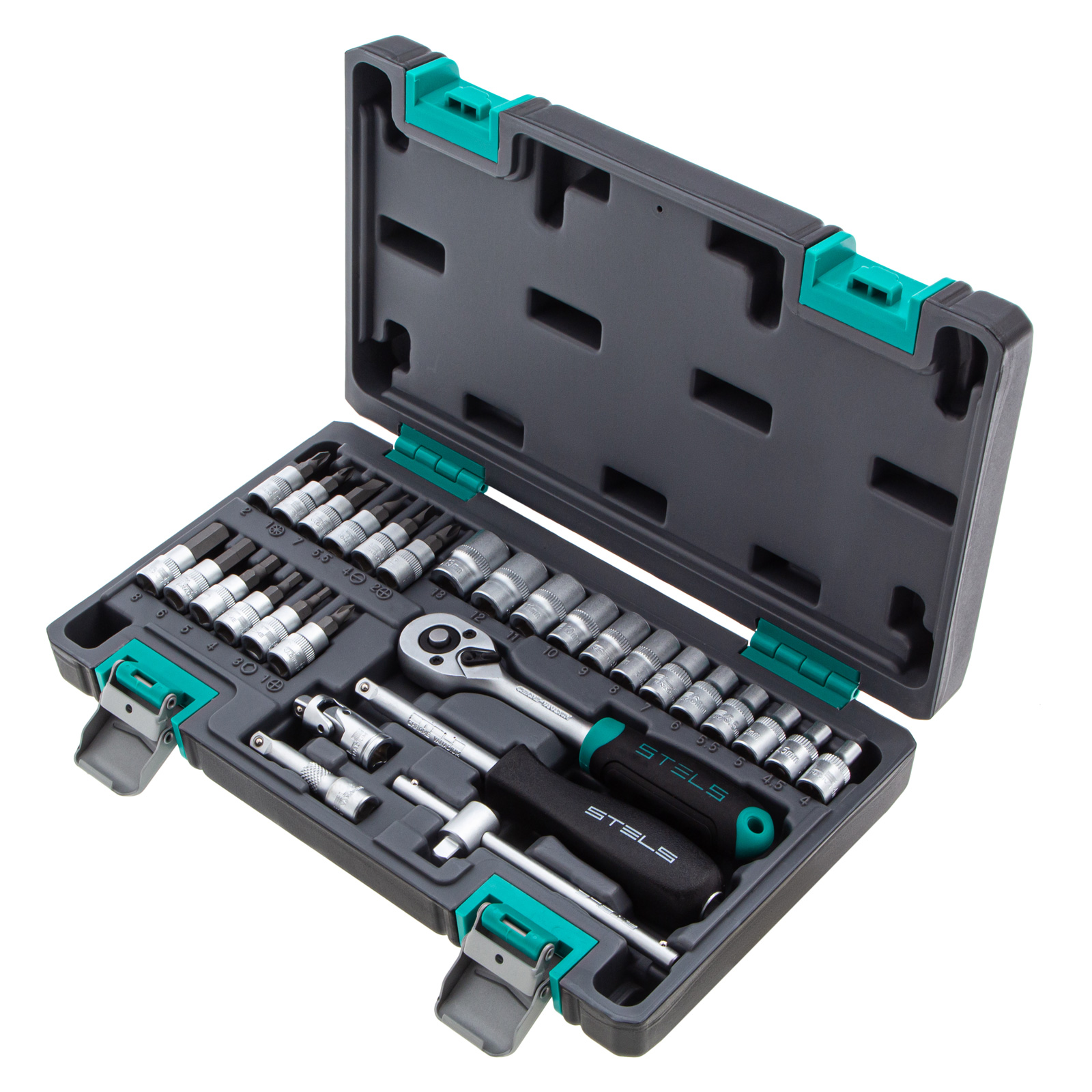 Набор инструментов, 1/4', CrV, пластиковый кейс 29 предметов