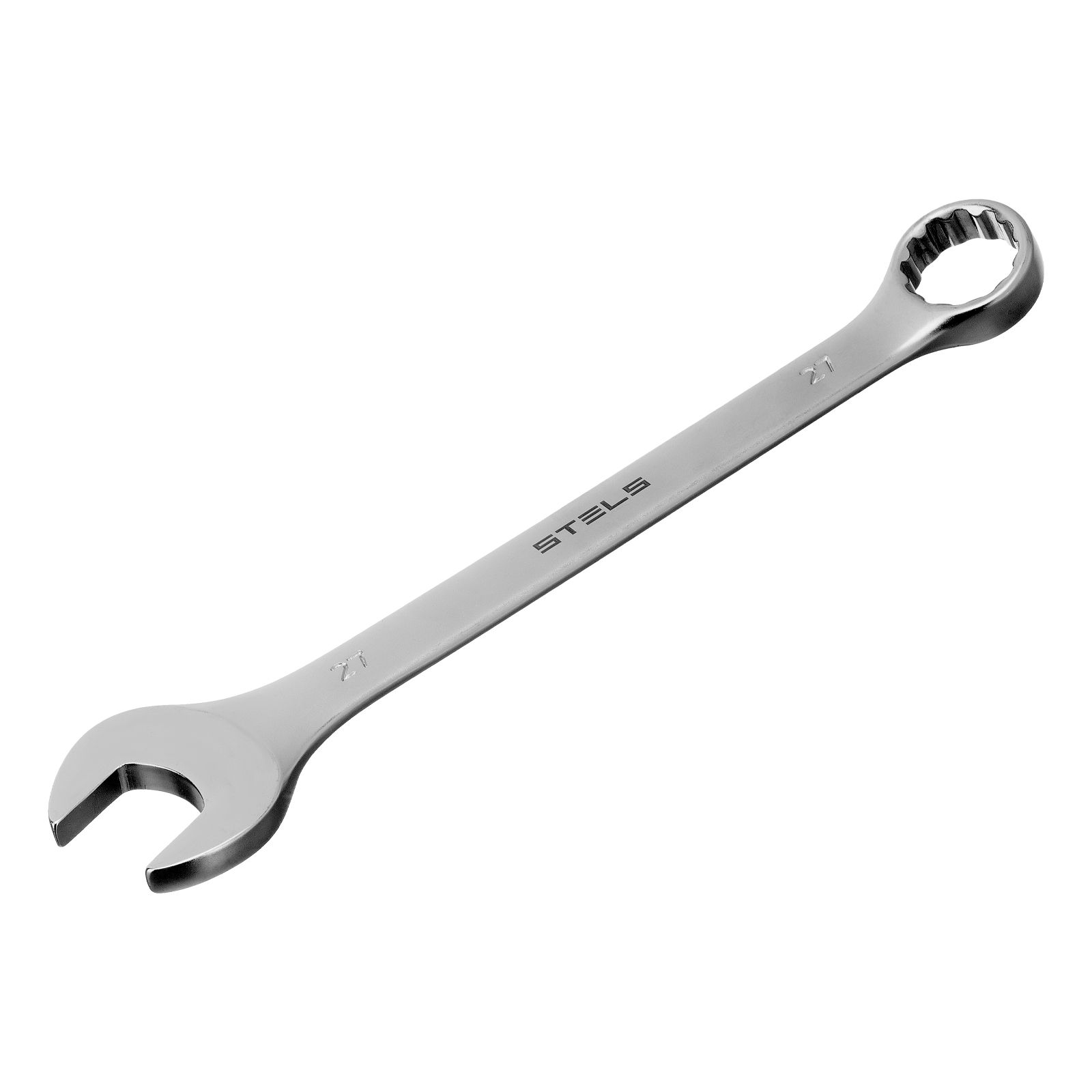 Ключ комбинированный, 27 мм, CrV, матовый хром