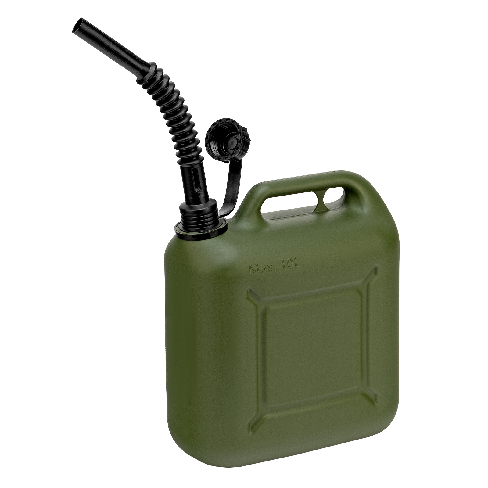 Канистра для ГСМ вертикальная, 10 л., пластиковая, усиленная