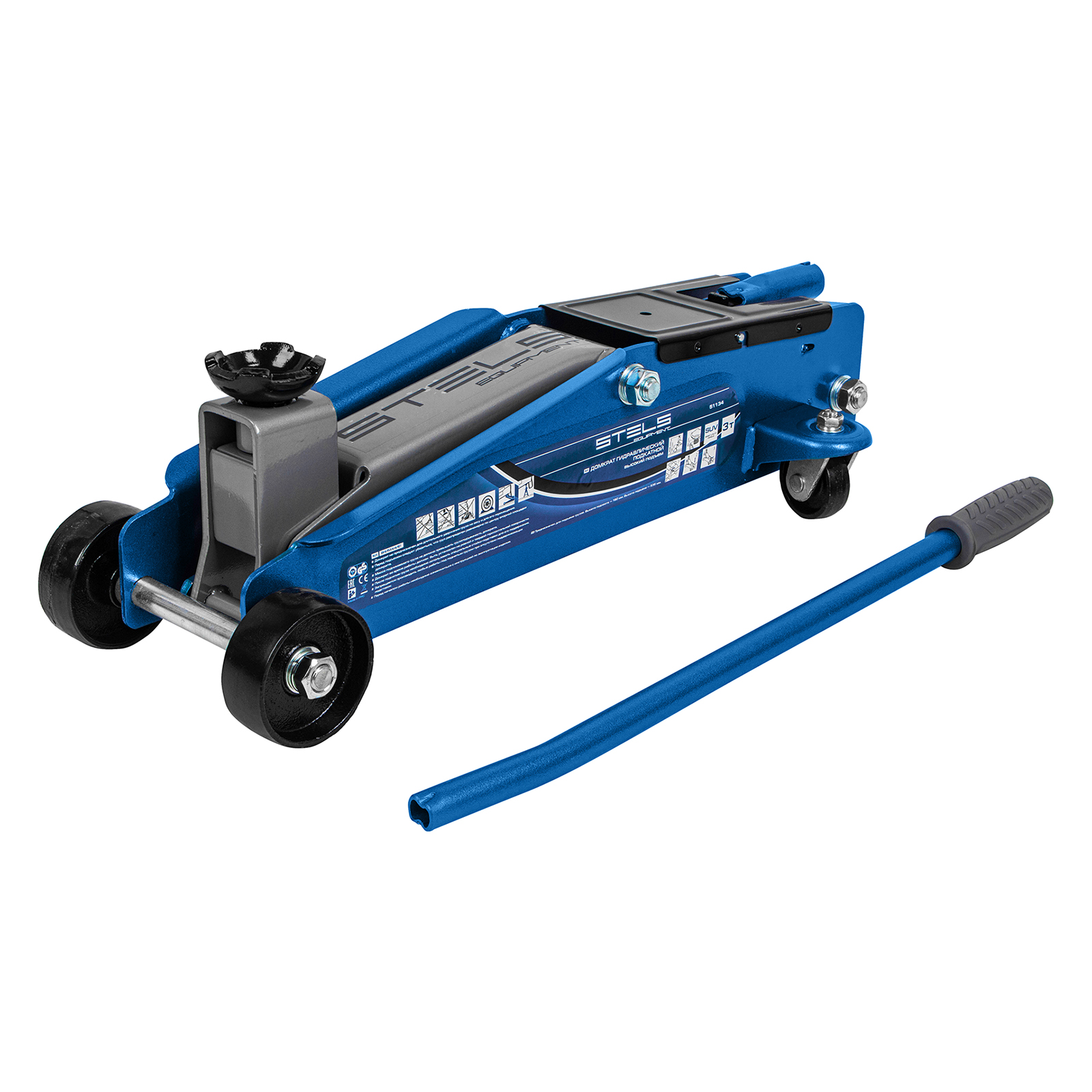 Домкрат гидравлический подкатной, высокий подъем, 3т SUV, 190-535 мм