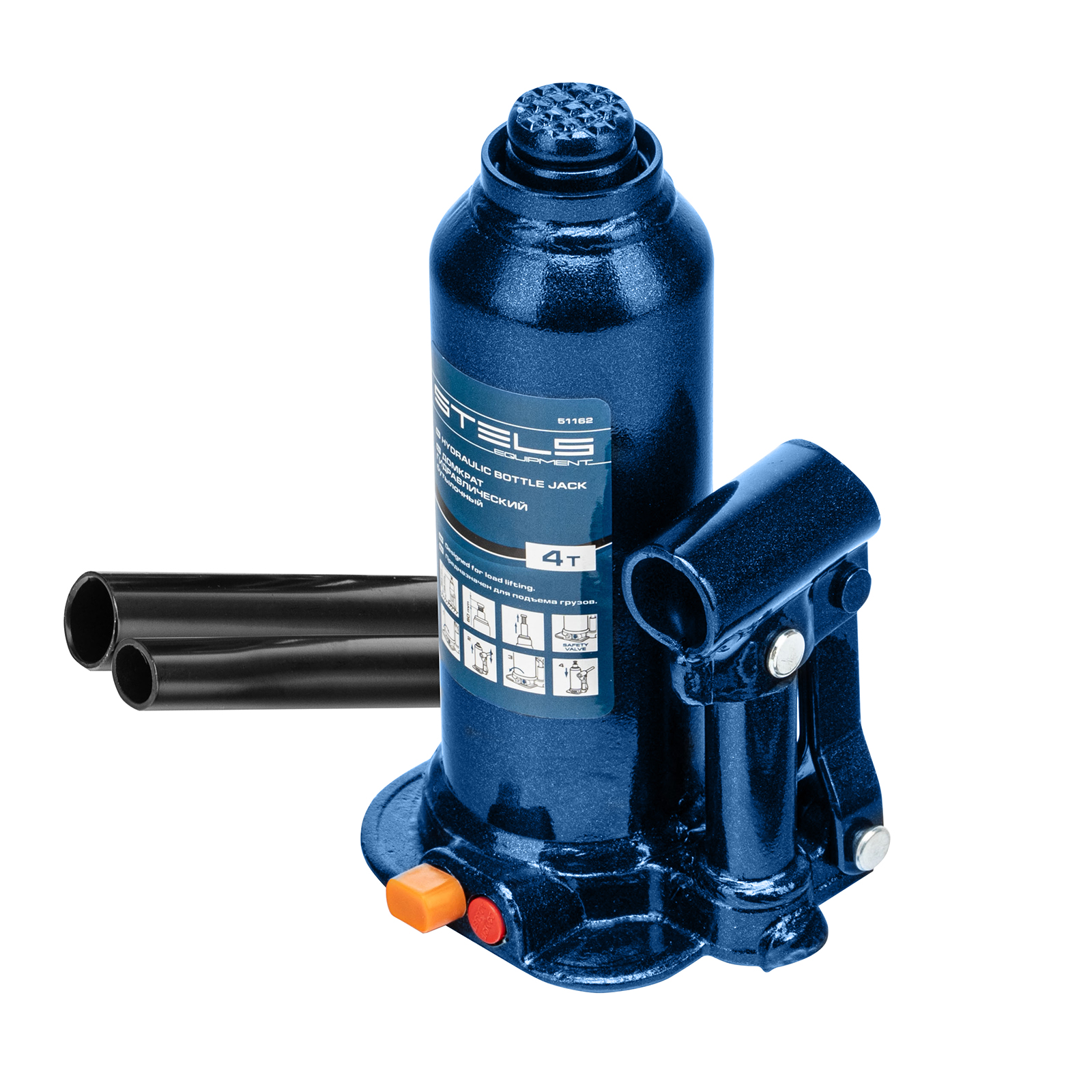 Домкрат гидравлический бутылочный, 4 т, h подъема 188-363 мм