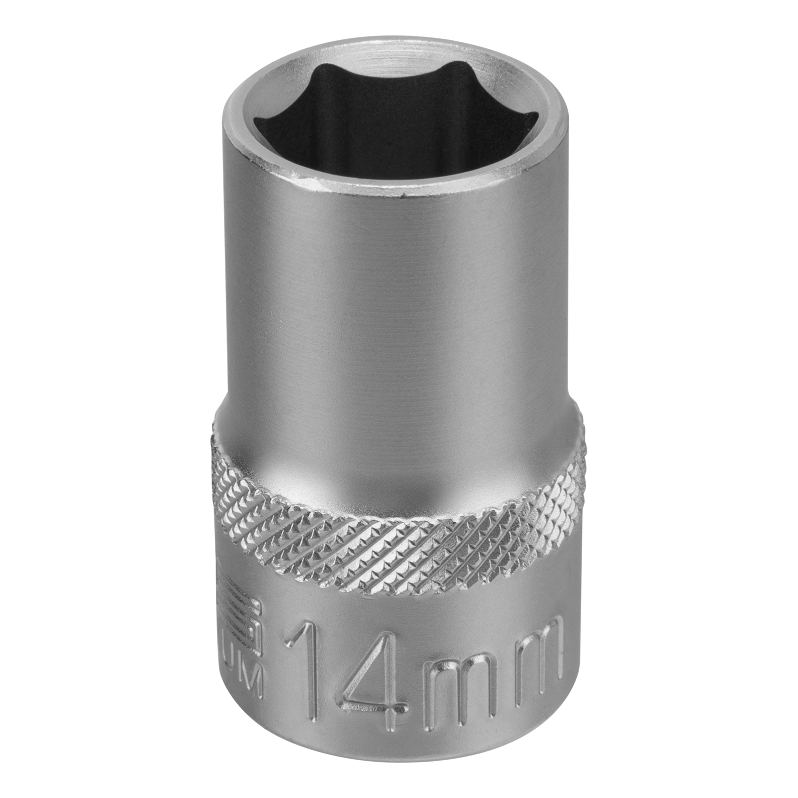 Головка торцевая, 14 мм, 6-гранная, CrV, под квадрат 1/2'