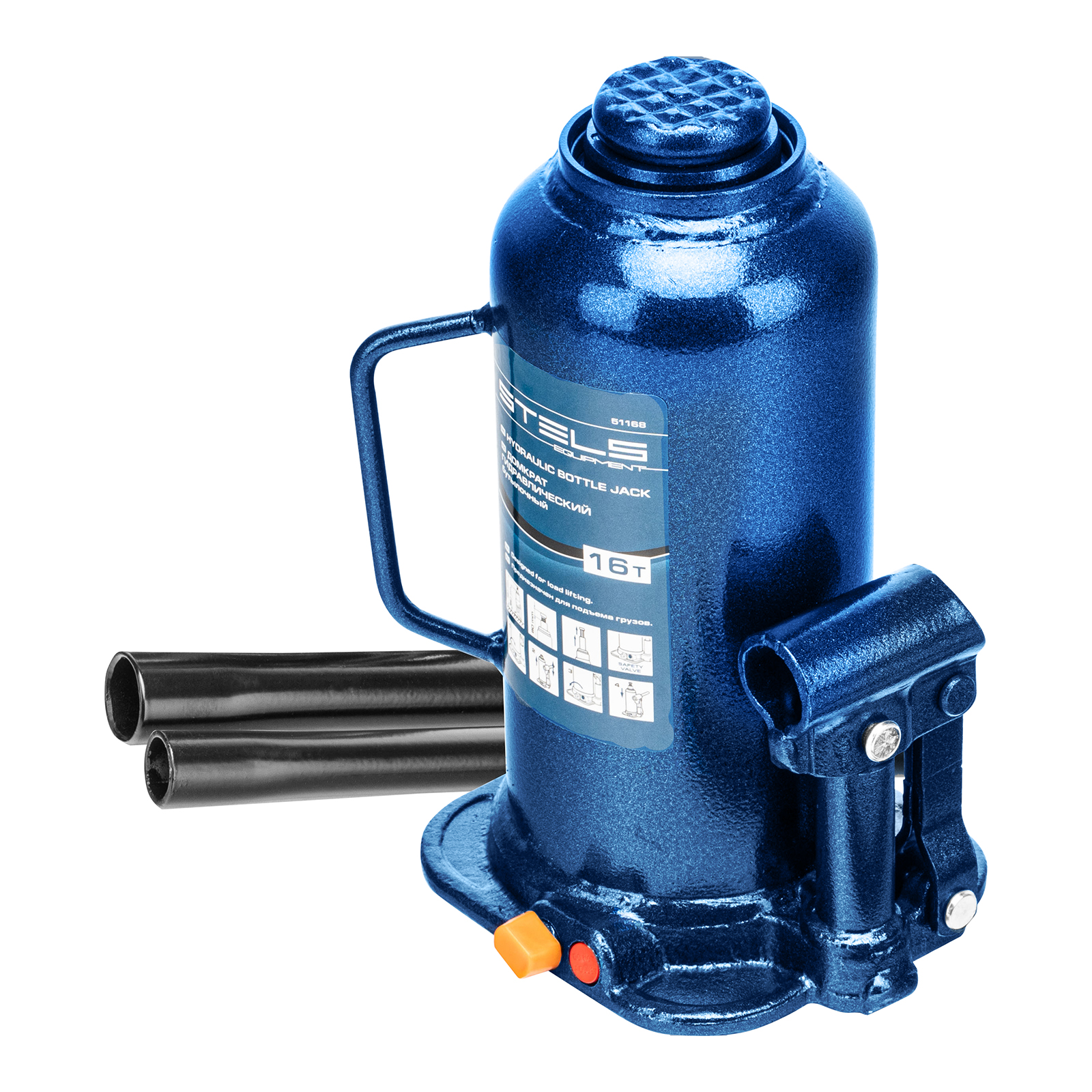 Домкрат гидравлический бутылочный, 16 т, h подъема 227-457 мм
