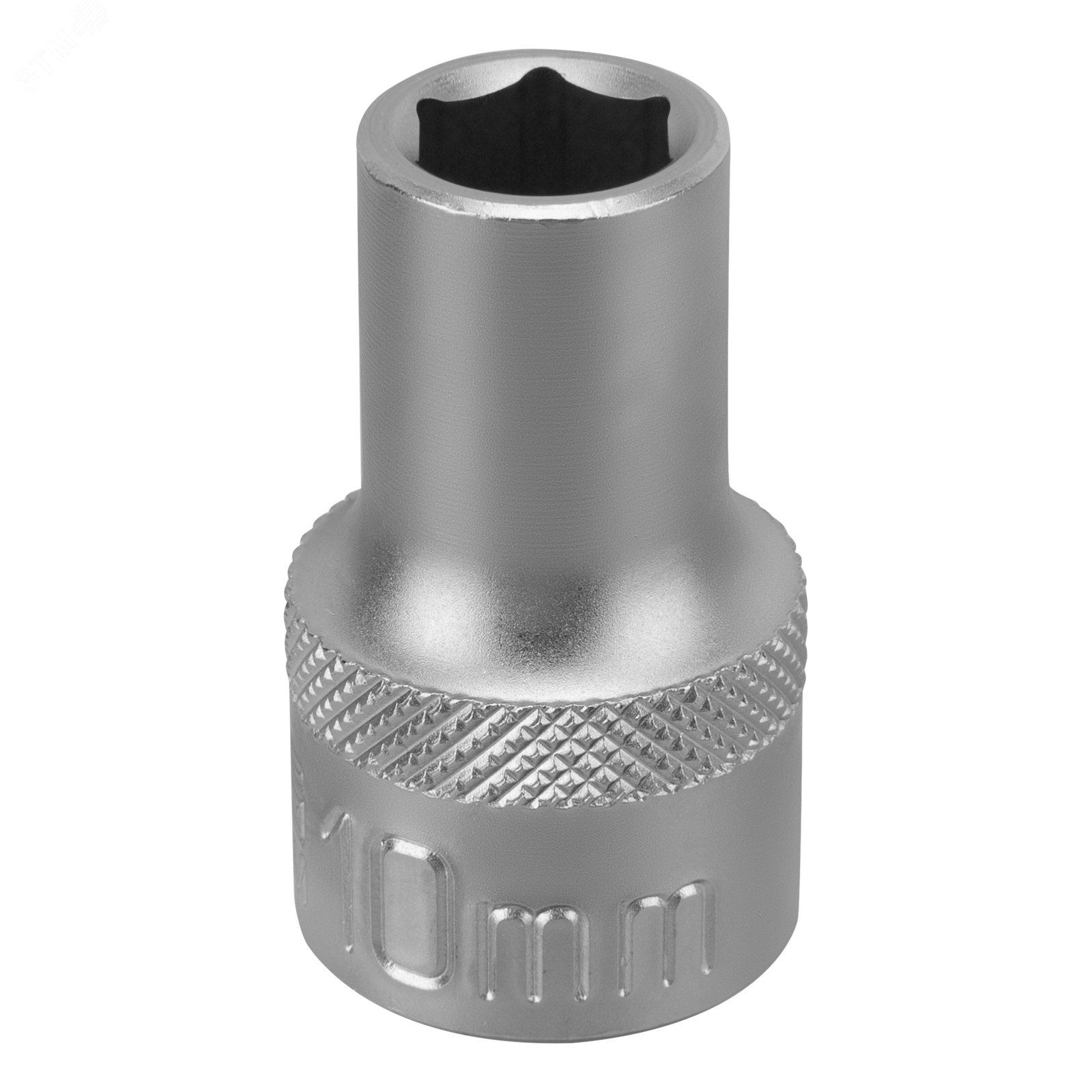 Изображение товара Головка торцевая 10 мм 6-гранная из стали CrV под квадрат 1/2 дюйма STELS