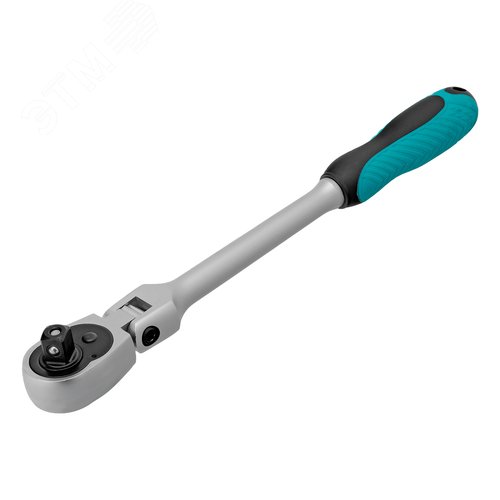 Ключ-трещотка шарнирный 1/2', СrV, 72 зуба, с быстрым сбросом, матовый хром - фото 2