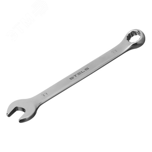 Ключ комбинированный, 11 мм, CrV, матовый хром - фото 1