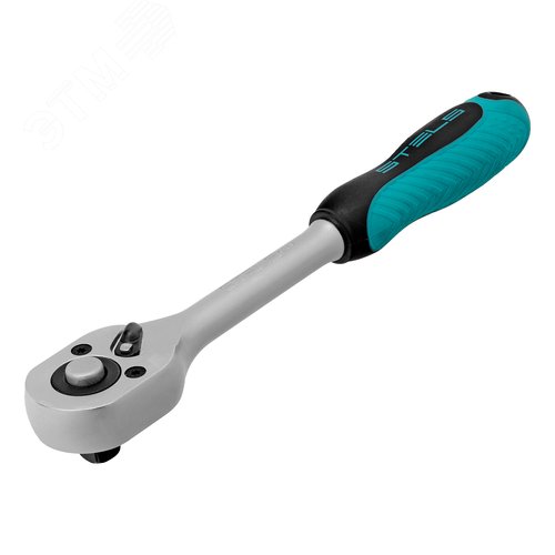 Ключ-трещотка 3/8', CrV, 72 зуба, с быстрым сбросом, матовый хром - фото 1