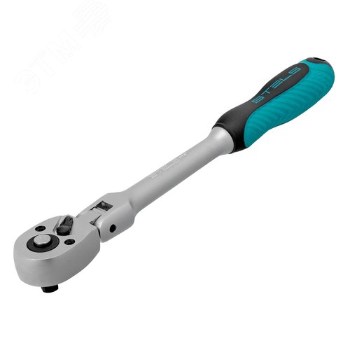 Ключ-трещотка шарнирный 1/4', СrV, 72 зуба, с быстрым сбросом, матовый хром - фото 1