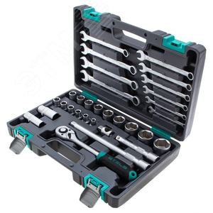 Набор инструментов, 1/2, CrV, пластиковый кейс 31 предмет - фото 1
