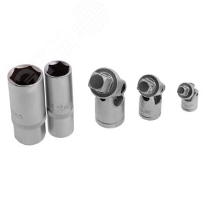 Набор инструментов, 1/2,3/8, 1/4, CrV, пластиковый кейс 142 предмета - фото 7