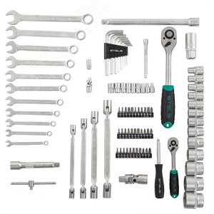 Набор инструментов, 1/2, 1/4, CrV, пластиковый кейс 88 предметов - фото 3