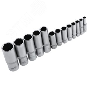 Набор инструментов 1/2, 1/4, CrV, 12 гранные головки, пластиковый кейс, 109 предмета - фото 9