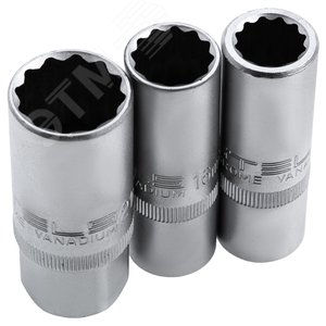 Набор инструментов 1/2, 1/4, CrV, 12 гранные головки, пластиковый кейс, 109 предмета - фото 8