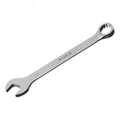 Ключ комбинированный, 17 мм, CrV, матовый хром - фото 1